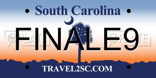 FINALE9 South Carolina License Plate