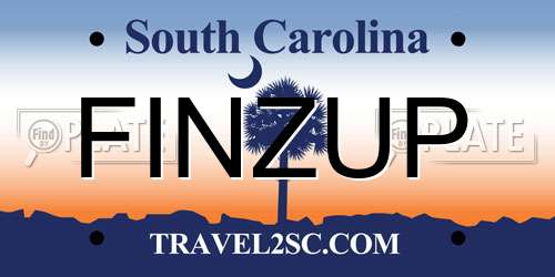FINZUP South Carolina License Plate