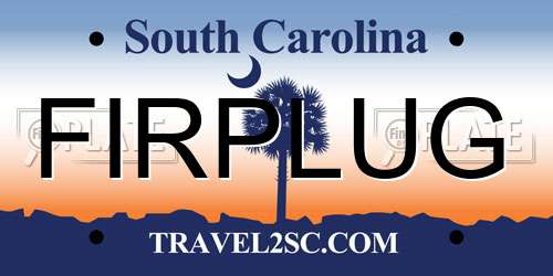 FIRPLUG South Carolina License Plate
