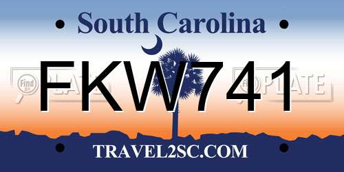 FKW741 South Carolina License Plate