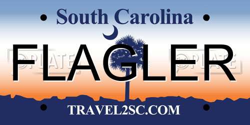 FLAGLER South Carolina License Plate