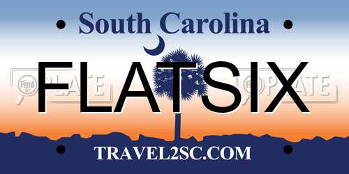 FLATSIX South Carolina License Plate