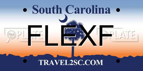 FLEXF South Carolina License Plate