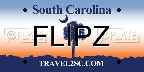 FLIPZ South Carolina License Plate