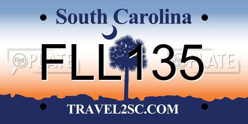 FLL135 South Carolina License Plate