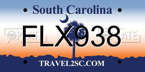 FLX938 South Carolina License Plate