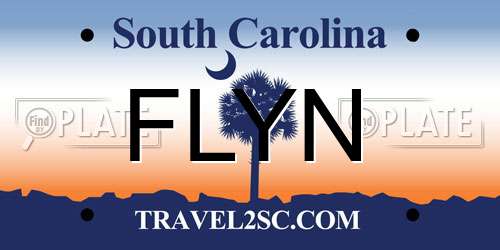 FLYN South Carolina License Plate