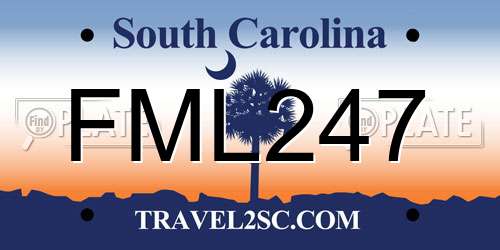 FML247 South Carolina License Plate