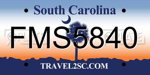 FMS5840 South Carolina License Plate