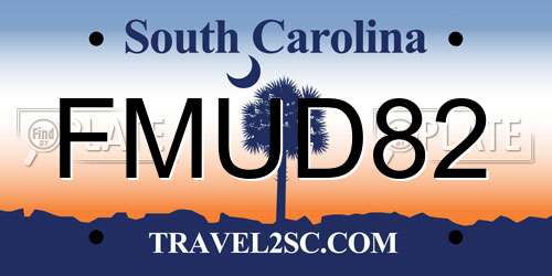 FMUD82 South Carolina License Plate