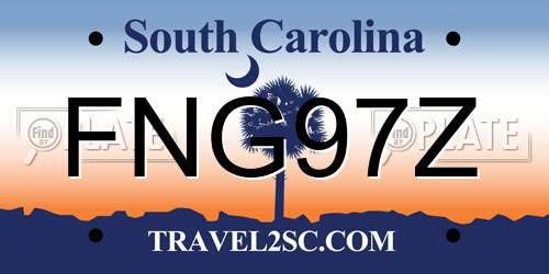 FNG97Z South Carolina License Plate