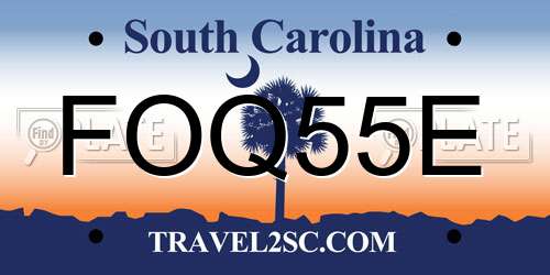 FOQ55E South Carolina License Plate