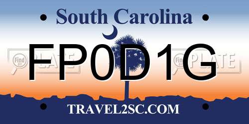 FP0D1G South Carolina License Plate