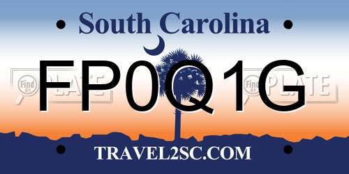 FP0Q1G South Carolina License Plate