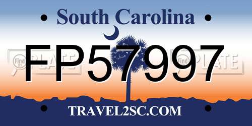 FP57997 South Carolina License Plate