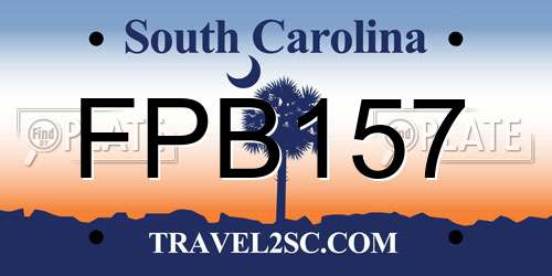 FPB157 South Carolina License Plate