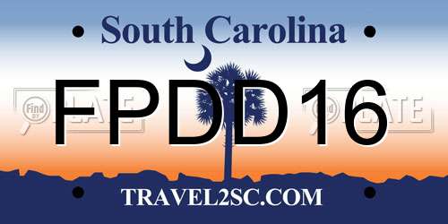 FPDD16 South Carolina License Plate