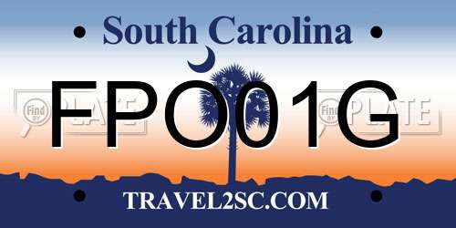 FPO01G South Carolina License Plate