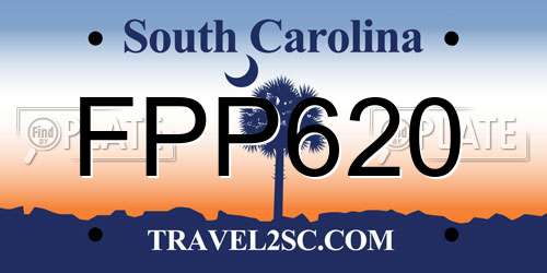 FPP620 South Carolina License Plate
