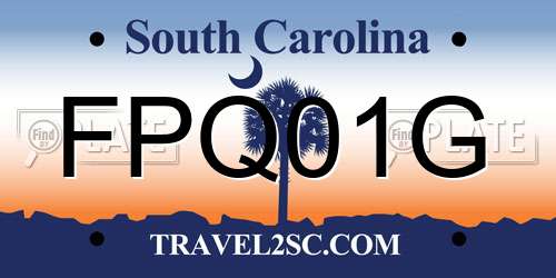 FPQ01G South Carolina License Plate