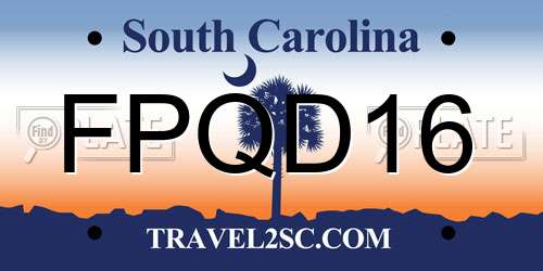 FPQD16 South Carolina License Plate