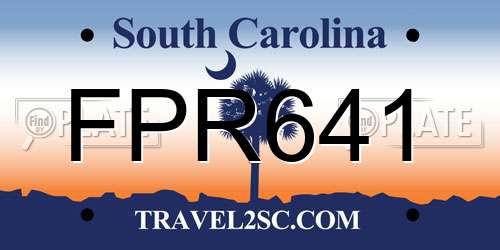 FPR641 South Carolina License Plate