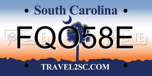 FQO58E South Carolina License Plate