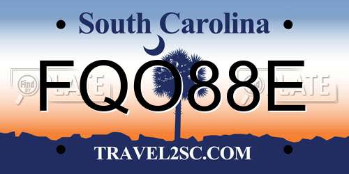FQO88E South Carolina License Plate