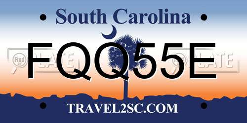 FQQ55E South Carolina License Plate