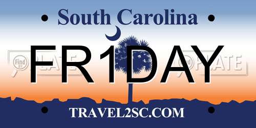 FR1DAY South Carolina License Plate