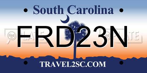 FRD23N South Carolina License Plate