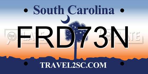 FRD73N South Carolina License Plate