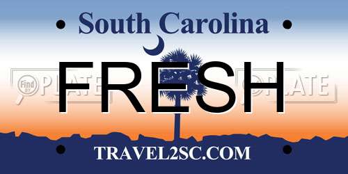 FRESH South Carolina License Plate