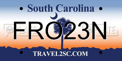 FRO23N South Carolina License Plate