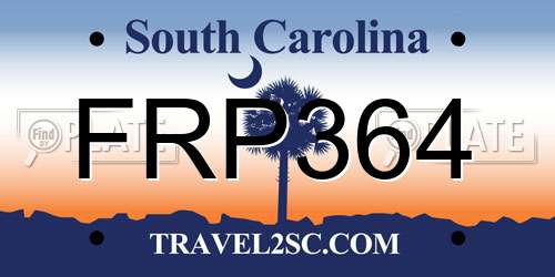FRP364 South Carolina License Plate