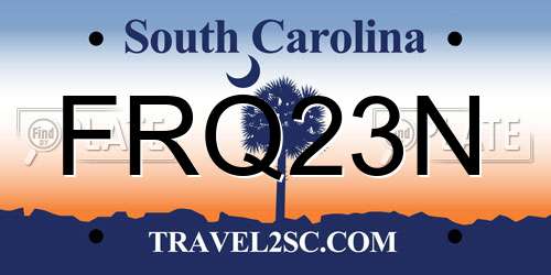 FRQ23N South Carolina License Plate