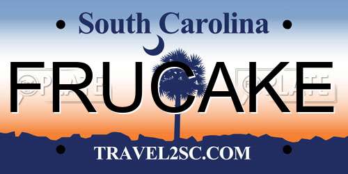 FRUCAKE South Carolina License Plate