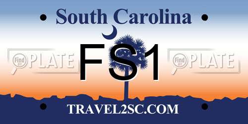 FS1 South Carolina License Plate