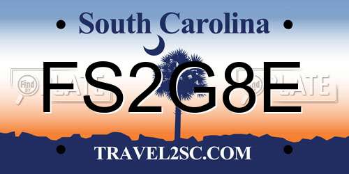 FS2G8E South Carolina License Plate