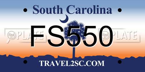 FS550 South Carolina License Plate