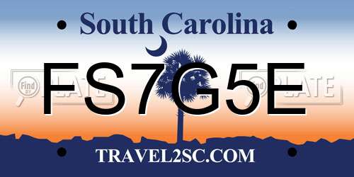 FS7G5E South Carolina License Plate