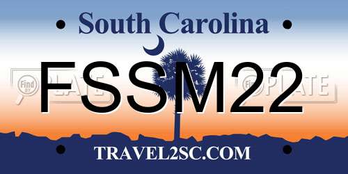 FSSM22 South Carolina License Plate