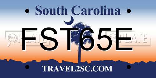 FST65E South Carolina License Plate