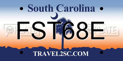 FST68E South Carolina License Plate