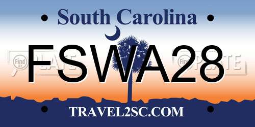 FSWA28 South Carolina License Plate