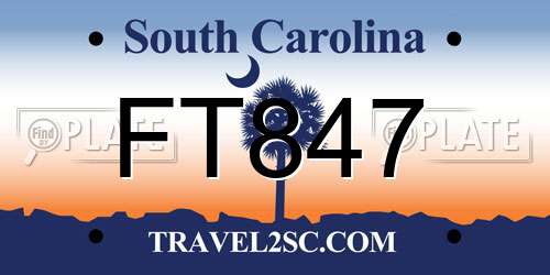 FT847 South Carolina License Plate