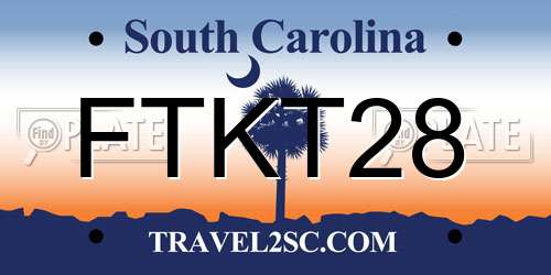 FTKT28 South Carolina License Plate