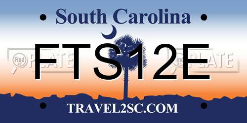 FTS12E South Carolina License Plate