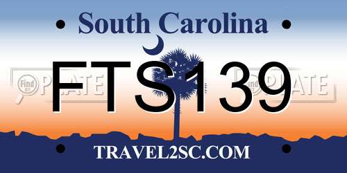FTS139 South Carolina License Plate