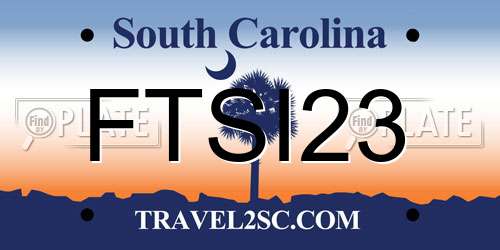 FTSI23 South Carolina License Plate